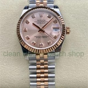 GS Factory Rolex Datejust 278271-0024 31MM Half Rose Gold Diamond Mop Pink Dial Jubilee 18 728007a1 83e8 410c 806d a11f1876ed1f Clean Factory Watch