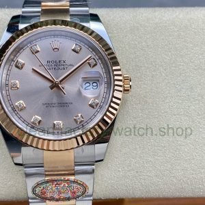 Clean Factory Rolex Datejust 126331-0007 41MM Half Rose Gold Diamond Pink Dial 2 7da99192 ef24 4b22 8b92 59a4f4521ac7 Clean Factory Watch