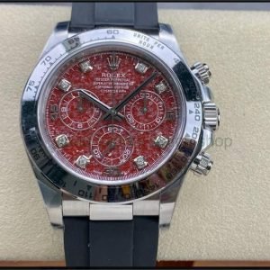 Clean Factory Rolex Daytona 116519 40MM White Gold Rubber Strap Diamond Red Dial 16 aa192772 444c 4a03 bf77 998b64ef9afe Clean Factory Watch