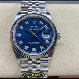 Clean Factory Rolex Datejust 126234-0057 36MM Full 904L Diamond Fluted Motif Blue Dial Jubilee 14 b68e0873 6168 481b 925e 0e48bb5bf583 Clean Factory Watch