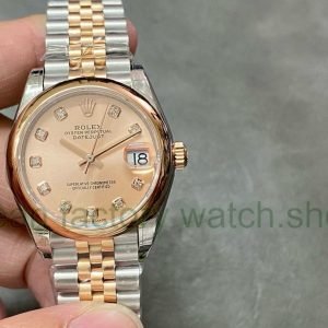 GS Factory Rolex Datejust 278241-0024 31MM Half Rose Gold Diamond Mop Pink Dial Jubilee 10 c77b74fa 9fbd 4118 b085 cd8affa0b7d3 Clean Factory Watch