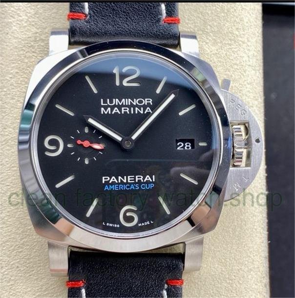 TTF Factory Panerai Luminor Marina PAM00732 Steel Leather Strap Arabic Numerals Black Dial 1 cf308fbb 7464 49ee ae2c 3d99a915c41a Clean Factory Watch