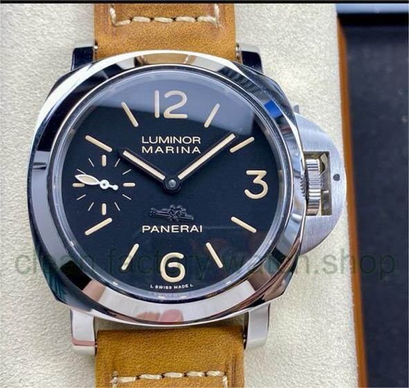 HW Factory Panerai Luminor Marina PAM00416 44mm Steel Leather Strap Black Dial 1 da210466 6083 4d01 86b7 9cf770df5153 Clean Factory Watch