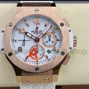HB Factory Hublot Big Bang 301.PE.2180.RW 44mm Rose Gold Rubber Strap White Dial 14 db2c0c37 1f87 4120 a678 dbab5ccf6f07 Clean Factory Watch