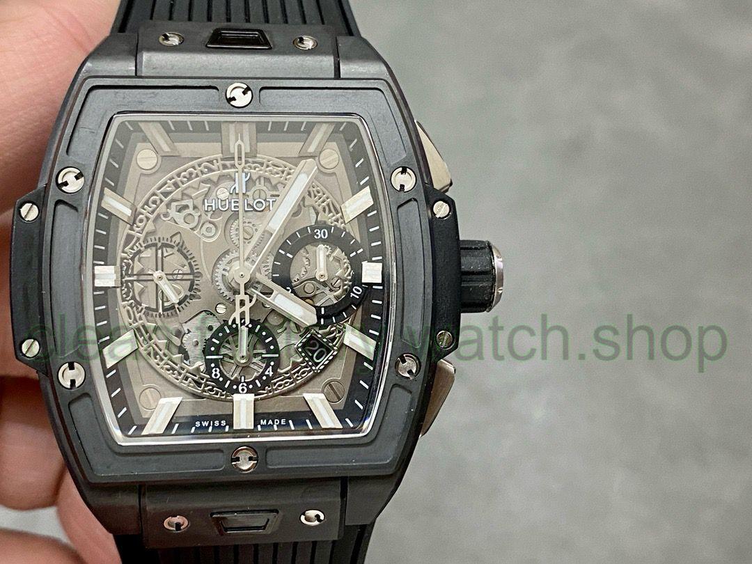 HUB Factory Hublot Spirit Of Big Bang Limited Edition 642.CI.0170.RX 42mm Ceramic Rubber Strap Skeletonized Dial