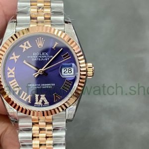 GS Factory Rolex Datejust 278271-0020 31MM Half Rose Gold Roman Numerals&Diamond Purple Dial Jubilee 16 e67c36f5 630b 4426 a8bd f1456439e32d Clean Factory Watch