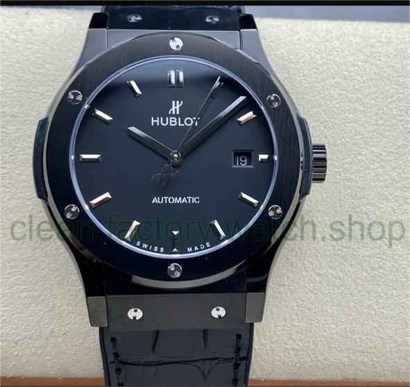 HB Factory Hublot Classic Fusion 542.CM.1171.RX 42mm Steel Leather Strap Black Dial 1 ee364397 8a70 4e0c b5ff 664729a93d37 1 Clean Factory Watch