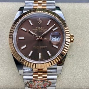 Clean Factory Rolex Datejust 126331-0002 41MM Half Rose Gold Brown Dial Jubilee 22 f239b045 a785 48bc bff8 d29446f11a08 Clean Factory Watch