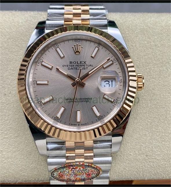 Clean Factory Rolex Datejust 126231 36MM Half Rose Gold Pink Dial Jubilee 1 f3dd41e0 8f5b 4d95 aa68 308f3915c117 2 Clean Factory Watch