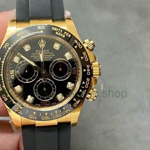 Clean Factory Rolex Daytona 116518LN-0046 40MM Yellow Gold Rubber Strap Diamond Mop Black Dial 20 fb73d613 3a6a 4a50 bb28 7c68be113481 Clean Factory Watch