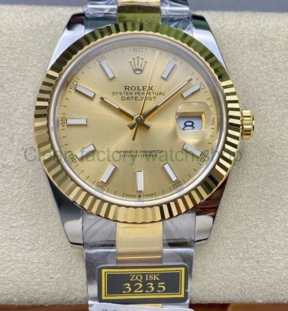 ZQ Factory Rolex Datejust 126333-0009 41mm Half Yellow Gold Champagne Dial 1 15eae51a f0d4 43d4 8f9a 8e434ebf7691 Clean Factory Watch