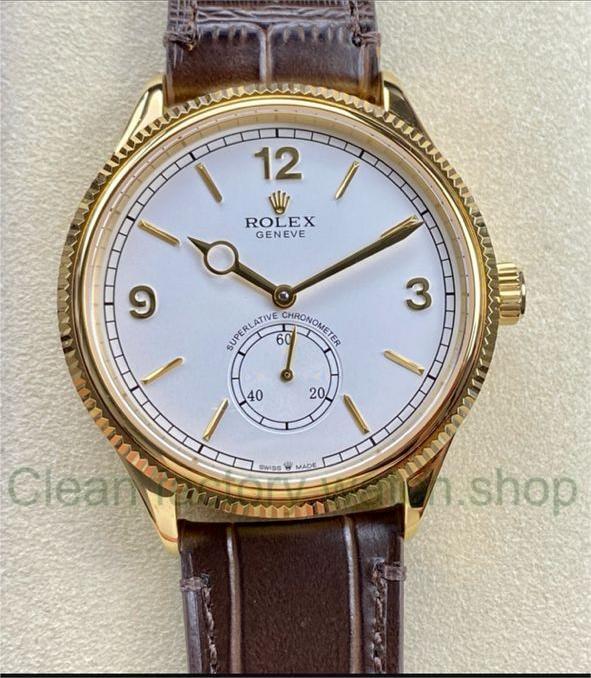 TW Factory Rolex 1908 M52508-0002 39mm Yellow Gold Leather Strap Arabic Numerals White Dial 1 16823f7d a458 472d a4a8 b285f0920059 Clean Factory Watch