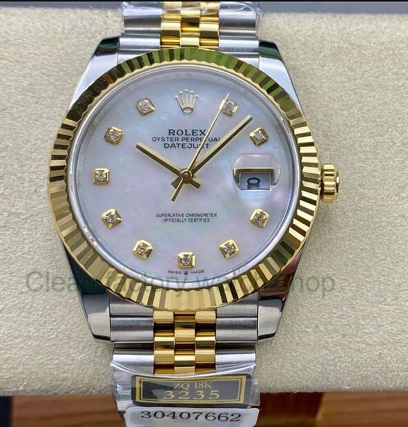 ZQ Factory Rolex Datejust 126333-0018 41mm Half Yellow Gold Diamond Mother Of Pearl Dial Jubilee 1 21643f3c ed5f 4985 926e 41baf39c58d6 Clean Factory Watch