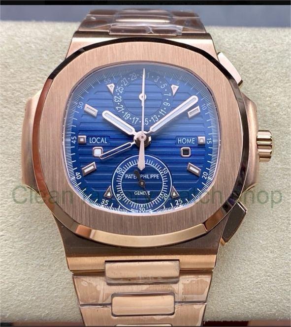 3K Factory Patek Philippe Nautilus 5990/1R-001 40.5mm Full Rose Gold Blue Dial 1 2261fb89 780e 410b a851 3d173a041310 Clean Factory Watch