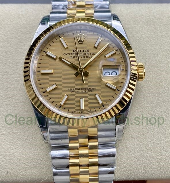 VS Factory Rolex Datejust 126233-0039 36mm Half Yellow Gold Fluted Motif Champagne Dial Jubilee 1 2f1344e9 a498 43d2 8dc2 2b5e1596902e Clean Factory Watch