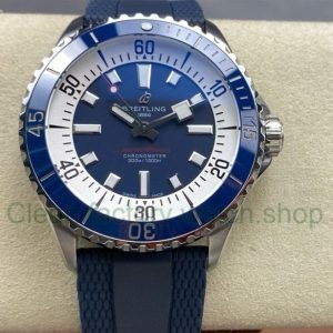 BLS Factory Breitling Superocean A17375E71C1S1 42mm Steel Blue Rubber Strap Blue Dial 6 3b9fa0c3 d660 4d23 8f4d 2e24119eb187 Clean Factory Watch