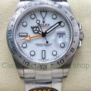 QF Factory Rolex Explorer II M226570-0001 42mm Full 904L White Dial 4 58c53b9e cfee 43c4 9806 afe80c5e6516 Clean Factory Watch