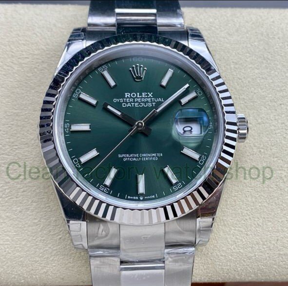 VS Factory Rolex Datejust 126334-0027 41mm Full 904L Mint Green Dial 1 5e941f6f 4ab8 4d89 a941 b14ddd5bc131 Clean Factory Watch