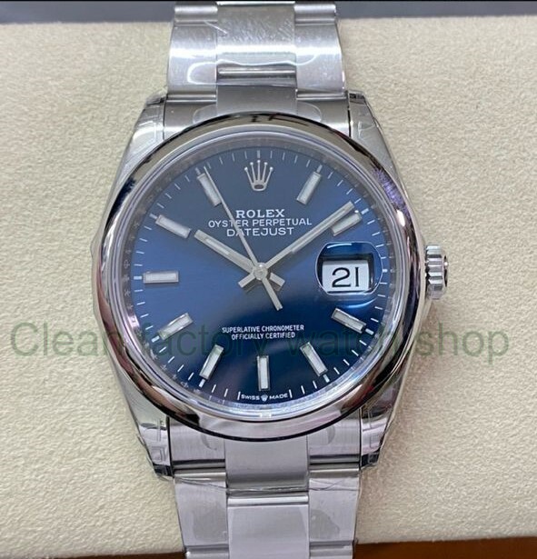 VS Factory Rolex Datejust 126200-0006 36mm Smooth Bezel Full 904L Blue Dial 1 79ed82b5 d8f5 484f b38b 533338ce0cac Clean Factory Watch