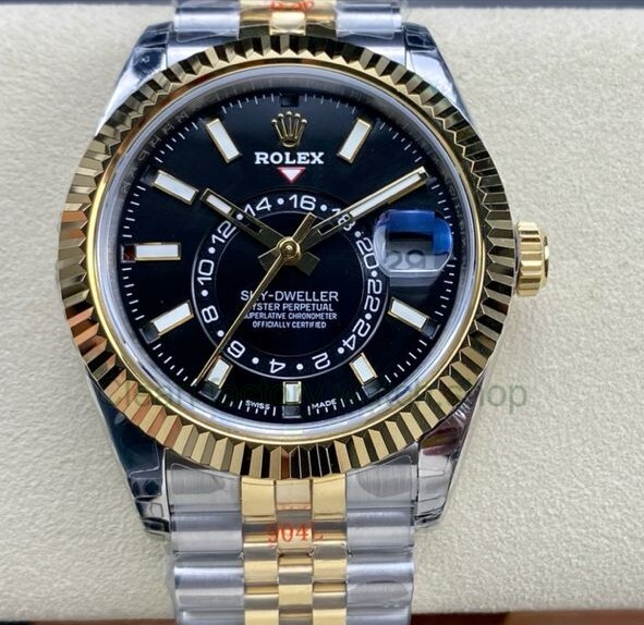 Noob Factory Rolex Sky-Dweller 336933-0004 42mm Half Yellow Gold Black Dial Jubilee 1 7a0481c9 0913 4d0d bff6 7e91a9188b6c Clean Factory Watch