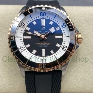 BLS Factory Breitling Superocean U17375211B1S1 42mm Steel&Gold Black Rubber Strap Black Dial 18 7ef589e2 1a19 4064 9f88 a5a78ac03f32 Clean Factory Watch