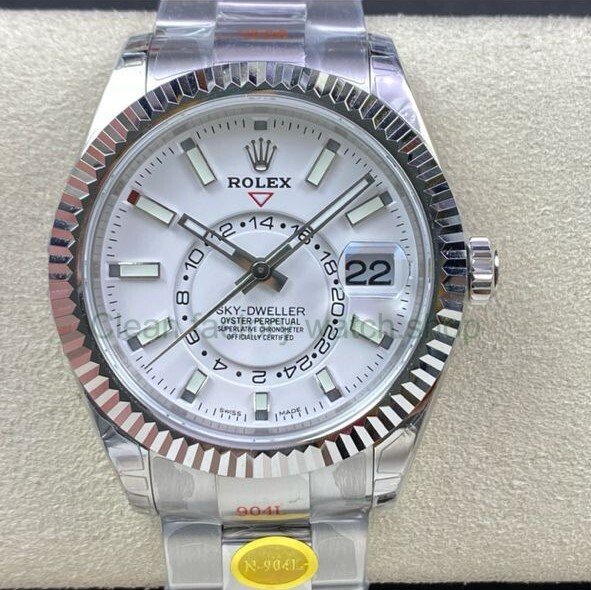 Noob Factory Rolex Sky-Dweller 336934-0003 42mm Full 904L White Dial 1 93b36ef1 fbb6 44ef a2b4 23458158a47c Clean Factory Watch