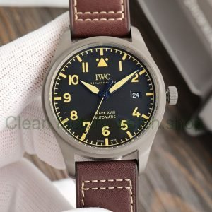V7 Factory IWC XVIII Heritage Pilot Mark IW327006 40mm Titanium Leather Strap Arabic Numerals Black Dial 20 WhatsApp Image 2024 10 12 at 6.21.26 PM Clean Factory Watch
