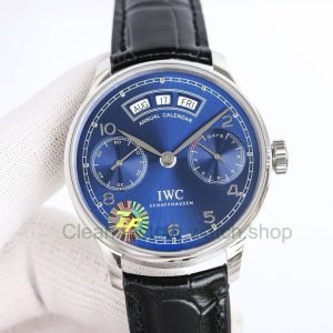 Copy ZF Factory IWC Portuguese Annual Calendar IW503502 44mm Steel Leather Strap Arabic Numerals Blue Dial 5 a2d36de5 556e 46b7 8ad4 70ffdc4b7a13 Clean Factory Watch