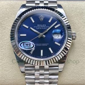 EWE Factory Rolex Wimbledon Datejust 126334-0002 41mm Full 904L Blue Dial Jubileee 12 b61311e6 fc05 439b 9573 4187a34fa25f Clean Factory Watch