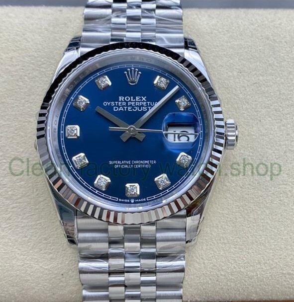 VS Factory Rolex Datejust 126234-0037 36mm Full 904L Diamond Blue Dial Jubilee 1 dfb5173f 6ab1 4780 91ec c4a17b98c42f Clean Factory Watch