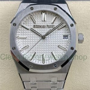 ZF Factory Audemars Piguet Royal Oak “50th Anniversary” 15510ST.OO.1320ST.03 41mm Full Steel White Dial 6 e37918cd 02ec 404f a388 3bc5235d6360 Clean Factory Watch