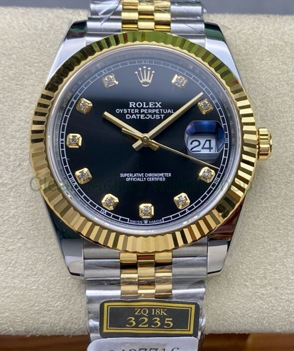 ZQ Factory Rolex Datejust 126333-0006 41mm Half Yellow Gold Diamond Black Dial Jubilee 1 f6bd56e0 51aa 4306 98ff 58b151e71fed Clean Factory Watch