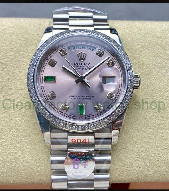 8+ Factory Counterweight Rolex Day-Date 118346-0084 36mm Diamond White Gold Bezel Full White Gold Diamond Mope&Baguette Diamond Pink Dial 1 f7344e10 e364 4858 8476 848296e6be37 Clean Factory Watch