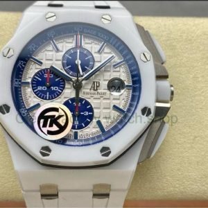 TK Factory Audemars Piguet Royal Oak Offshore Chronograph 26402CB.OO.A010CA.01 44mm Ceramic Rubber Strap White Dial 24 00e8c56b 3827 412f 8c68 8834d9561502 Clean Factory Watch