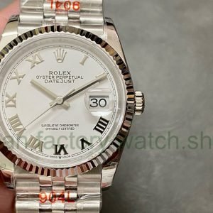 GM Factory Rolex Datejust 126234-0025 36mm Full 904L Roman Numerals White Dial Jubilee 12 0821e417 16cd 4f5b addc 54b8e9ec9427 Clean Factory Watch