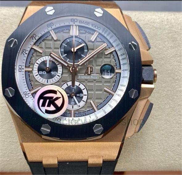 TK Factory Audemars Piguet Royal Oak Offshore Chronograph 26416RO.OO.A002CA.01 44mm Rose Gold Rubber Strap Arabic Numerals Grey Dial 1 30633e9e 3291 42c8 9b9a aa1e5a36f46c Clean Factory Watch
