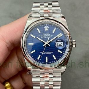 GM Factory Rolex Datejust 126200-0021 36mm White Gold Smooth Bezel Full 904L Fluted Motif Blue Dial Jubilee 2 6c2d9a63 47bf 4a2e ab08 0f7cefded832 Clean Factory Watch