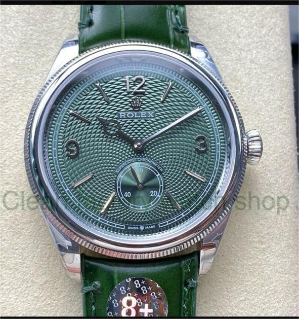 8+ Factory Rolex 1908 52509 39mm Steel Leather Strap Arabic Numerals Green Dial 1 6c898879 b43f 48e5 810b f3c666effb81 Clean Factory Watch