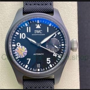 ZF Factory IWC Big Pilot Top Gun IW502003 46mm Ceramic Textile Strap Arabic Numerals Black Dial 10 7ce644d3 13e7 406a 9852 11fd7e46a474 Clean Factory Watch
