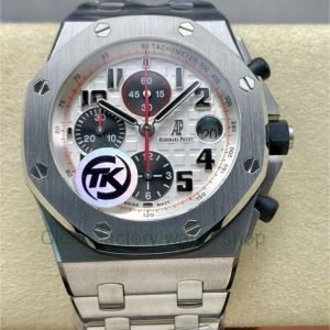 TK Factory Audemars Piguet Royal Oak Offshore Chronograph 26170ST.OO.D101CR.02 44mm Full Steel Arabic Numerals White Dial 4 985fbc0a cd62 48b4 bb1b 69211ca989e2 Clean Factory Watch