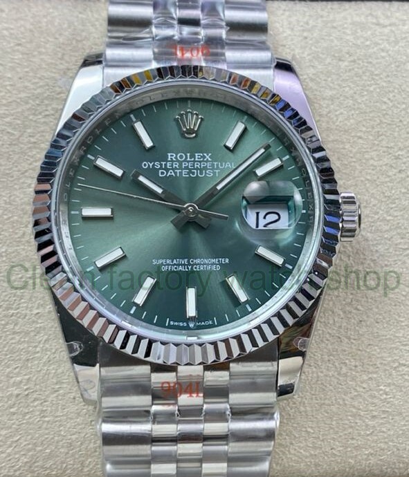 GM Factory Rolex Datejust 126234-0051 36mm Full 904L Green Dial Jubilee 1 d29d69e1 909e 460e 9da6 9c18ae602bc9 Clean Factory Watch
