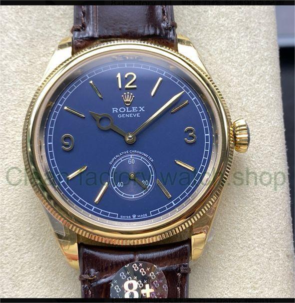8+ Factory Rolex 1908 52508 39mm Yellow Gold Leather Strap Arabic Numerals Blue Dial 1 e58f93f7 62ba 4897 8216 13227960f64b Clean Factory Watch