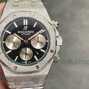 OMF Factory Frosted Audemars Piguet Royal Oak Chronograph 26239BC.GG.1224BC.02 41mm Silver Eye Black Dial 10 0e052a36 fcc2 4fbf 80d2 e0814015ecfd Clean Factory Watch