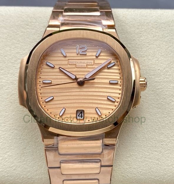 MS Factory Patek Philippe Nautilus 7118/1R-010 35.2mm Full Rose Gold Champagne Dial 1 1c307fd4 5516 4f18 a1b5 951d645fac93 Clean Factory Watch