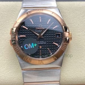 OM+ Factory Omega Constellation Men 123.20.38.21.01.001 38mm Rose Gold/Steel Black Dial 14 239dc484 f393 40e9 a9b5 efe544981646 Clean Factory Watch