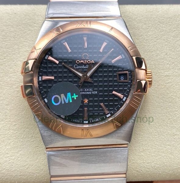 OM+ Factory Omega Constellation Men 123.20.38.21.01.001 38mm Rose Gold/Steel Black Dial 1 239dc484 f393 40e9 a9b5 efe544981646 Clean Factory Watch