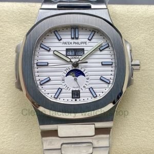 TW Factory Patek Philippe Nautilus 5726/1A-010 40mm Full Steel White Dial 24 55c0b61b 6092 443c b438 a61de7db7d75 Clean Factory Watch