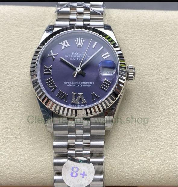 8+ Factory Rolex Datejust 278274-0026 31mm Full Steel Roman Numerals Diamond Purple Dial Jubilee 1 62a84923 a601 49b5 8ed0 78b09ee2271a Clean Factory Watch