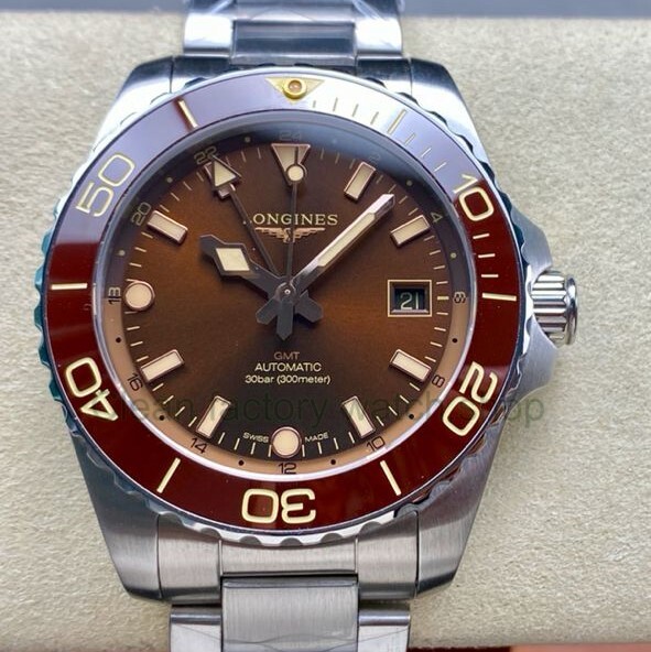 GR Factory Longines HydroConquest GMT L3.790.4.66.6 41mm Full Steel Brown Dial 1 74a7dd01 4fc6 4f49 847b 3f6df826c317 Clean Factory Watch