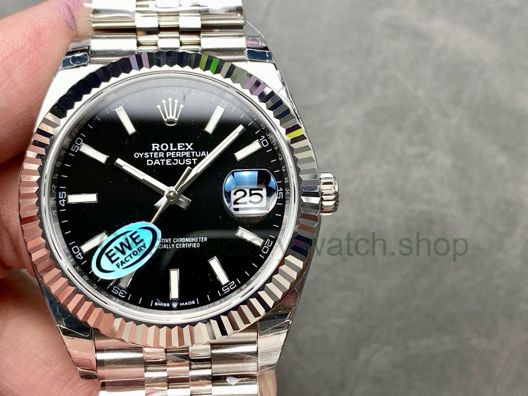 EWE Factory Rolex Datejust 126334-0018 41mm Full 904L Black Dial Jubilee 1 EWE Factory Rolex Datejust 126334-0018 41mm Full 904L Black Dial Jubilee